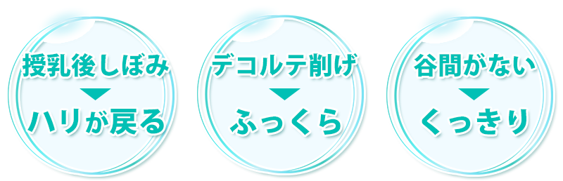 BIRDIEバストアップの3つの特徴 BIRDIEバストアップの3つの特徴